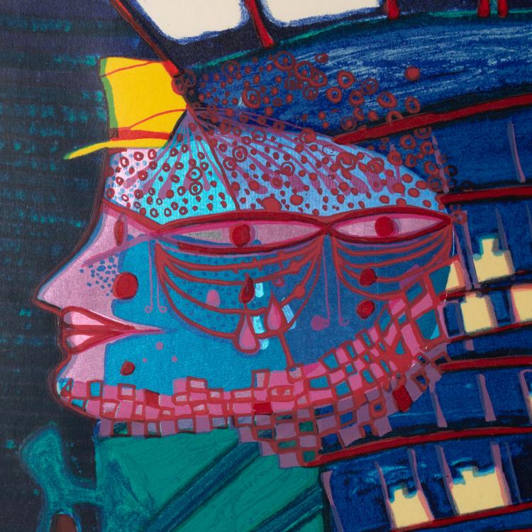 Bild 4 zu Objekt, 'Flucht ins All', 1971, signiert, Friedensreich Hundertwasser, K-16B 387