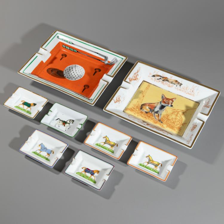 Hauptbild zu Objekt, Konvolut von acht Vintage Porzellan-Aschenbechern, K-16A 201