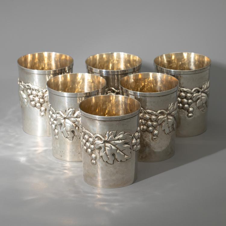 Hauptbild zu Objekt, 6 Silberbecher, K-16A 110