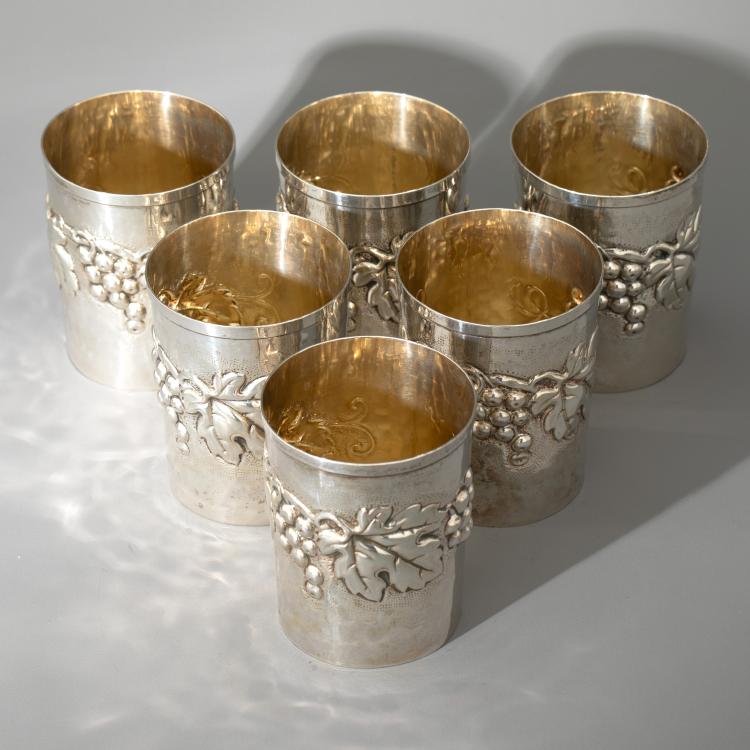 Bild 1 zu Objekt, 6 Silberbecher, K-16A 110