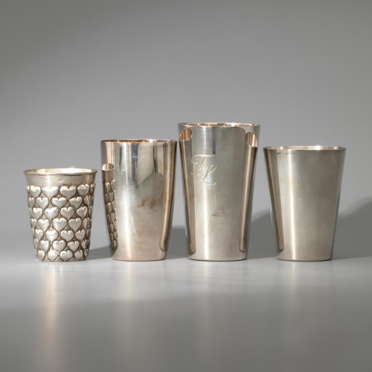 Bild 1 zu Objekt, Konvolut von 9 Silberbechern, K-16A 109