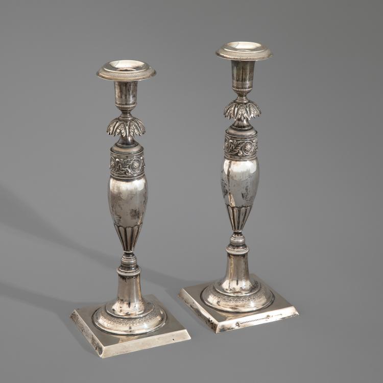 Hauptbild zu Objekt, Paar Kerzenleuchter, K-16A 89