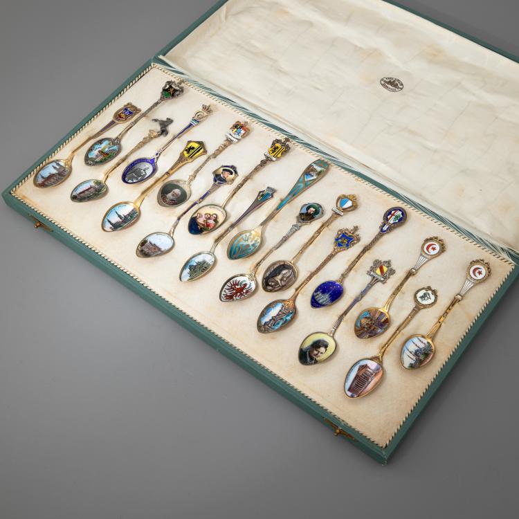 Hauptbild zu Objekt, Konvolut Souvenirl&ouml;ffel, K-16A 114