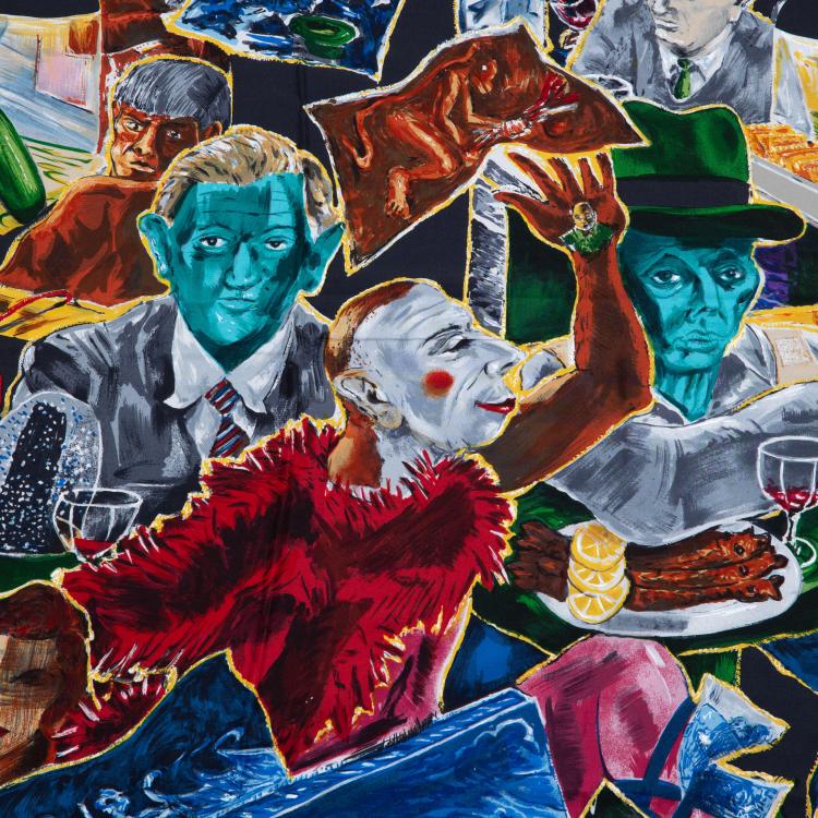 Bild 1 zu Objekt, 'Caf&eacute; de Flore',1992 , J&ouml;rg Immendorff, K-16B 488