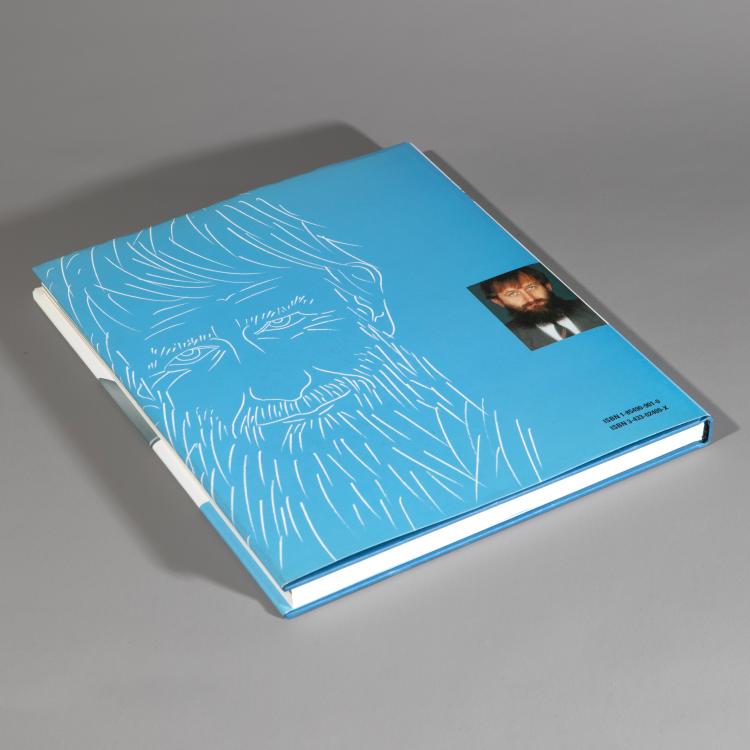 Bild 6 zu Objekt, Original Zeichnung der Leuchte Sinvola mit Signatur in dem Buch 'Designermonographien Michele de Lucchi', Michele De Lucchi, K-16B 788