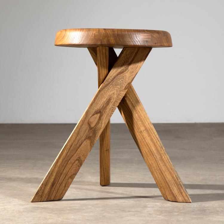 Bild 1 zu Objekt, Dreibeiniger Hocker Modell S 31, Pierre Chapo, K-16B 644