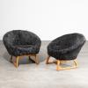 2 lounge chairs model 57A