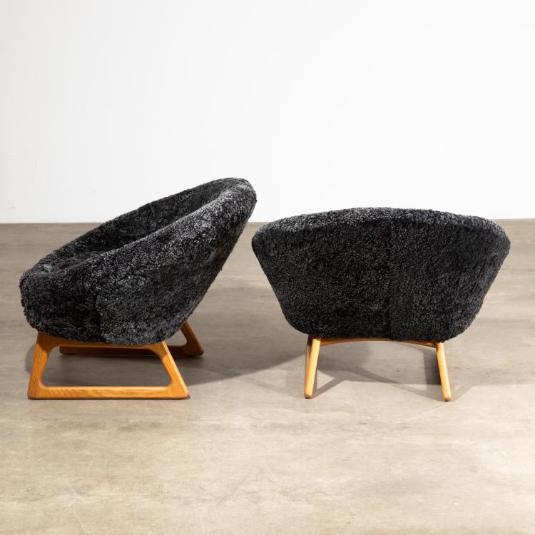 Bild 2 zu Objekt, 2 Lounge Sessel Modell 57A, Brande M&ouml;belindustri, K-16B 672