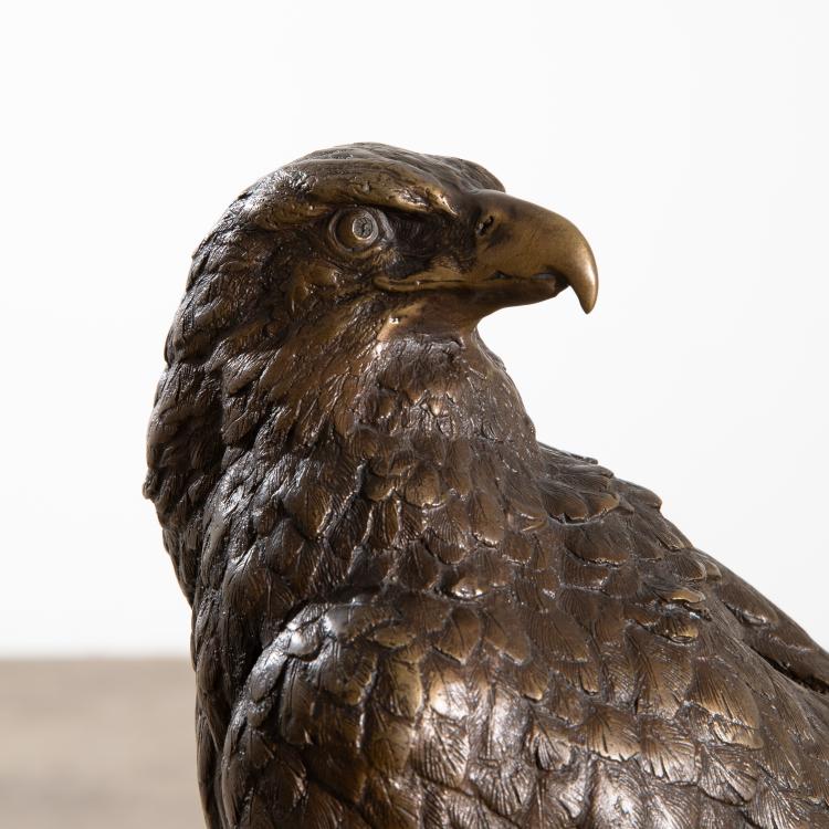 Bild 1 zu Objekt, 'Gro&szlig;er Adler auf einem Ast sitzend', um 1890, K-16B 296