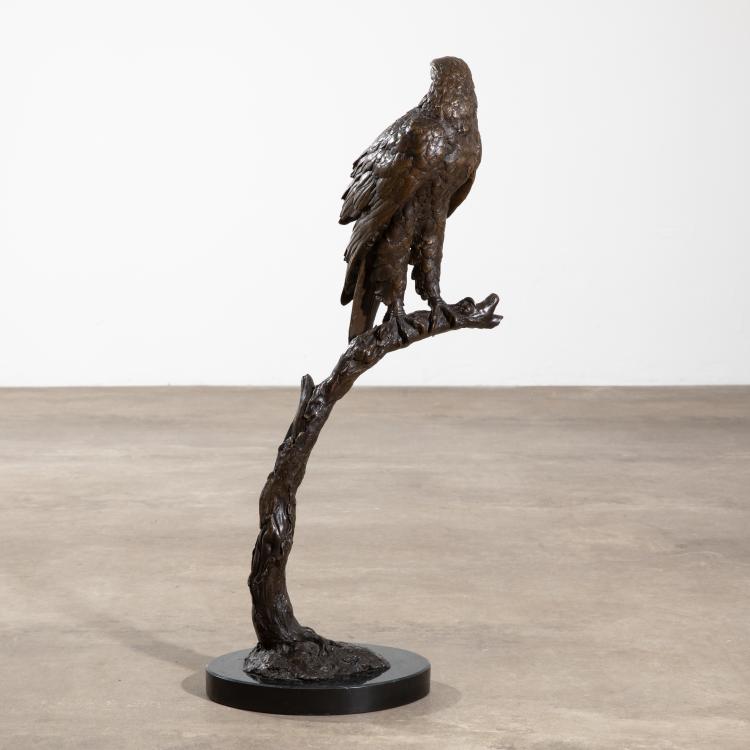 Bild 4 zu Objekt, 'Gro&szlig;er Adler auf einem Ast sitzend', um 1890, K-16B 296