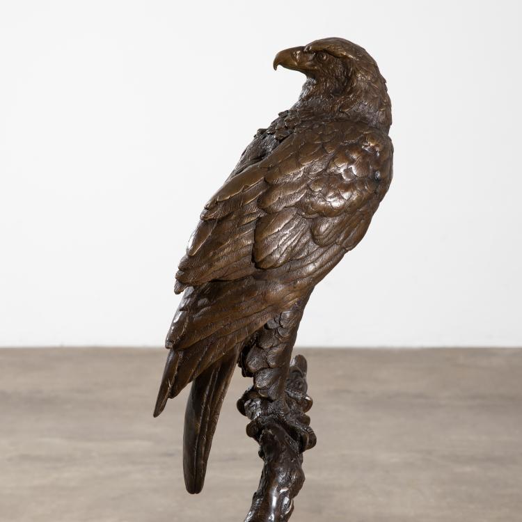 Bild 5 zu Objekt, 'Gro&szlig;er Adler auf einem Ast sitzend', um 1890, K-16B 296