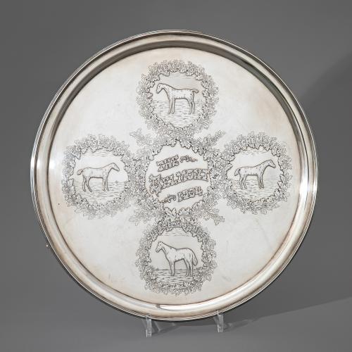 Bedeutende Reitsport-Trophäe 'The 1934 Belmont Stakes Winners Silver Salver'