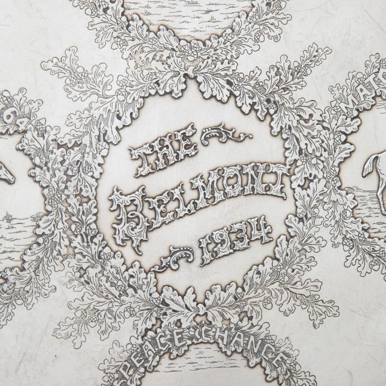 Bild 1 zu Objekt, Bedeutende Reitsport-Troph&auml;e 'The 1934 Belmont Stakes Winners Silver Salver', K-16A 113