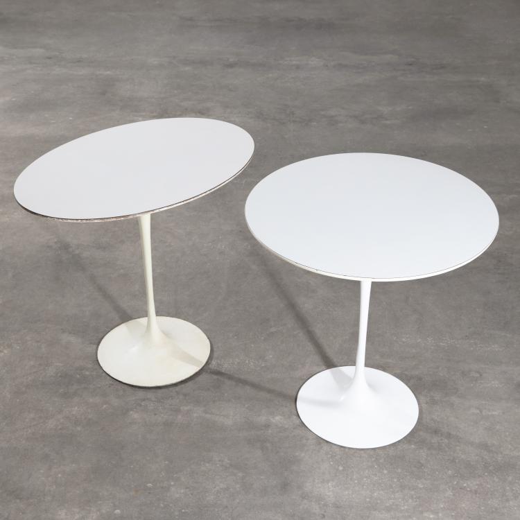 Hauptbild zu Objekt, 2 Beistelltische aus der Tulip Serie, Eero Saarinen, Knoll International, K-16B 669