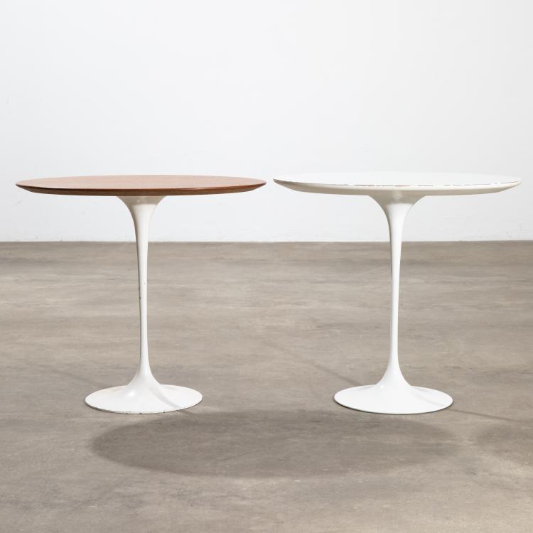 Bild 1 zu Objekt, 2 fr&uuml;he, ovale Beistelltische aus der Tulip Serie, Eero Saarinen, Knoll International, K-16B 665