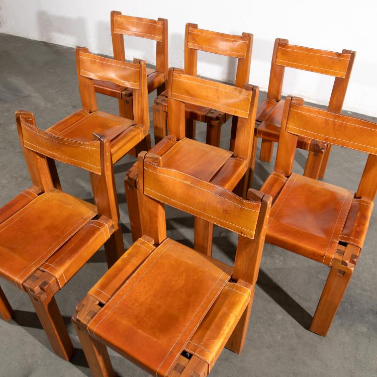 Bild 1 zu Objekt, 8 St&uuml;hle Modell S11, Pierre Chapo, K-16B 646