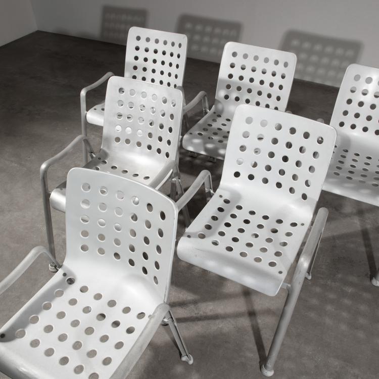 Bild 1 zu Objekt, 6 St&uuml;hle Modell Landi Stuhl, Hans Coray, MEWA, K-16B 606