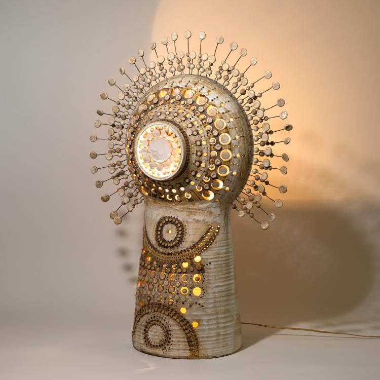 Hauptbild zu Objekt, Gro&szlig;e XL Bodenleuchte Modell Soleil, Georges Pelletier, K-16B 637