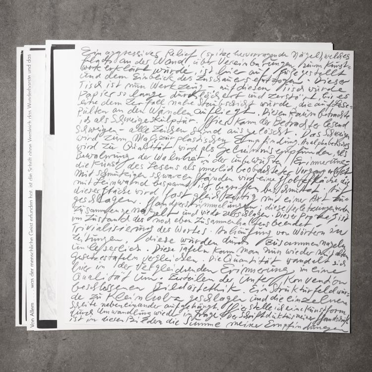 Bild 4 zu Objekt, 'Zum Schweigen der Schrift oder Sprachlosigkeit', 1979, G&uuml;nther Uecker, K-16B 531