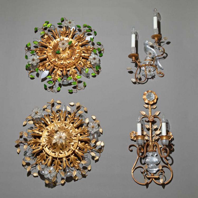 Hauptbild zu Objekt, 2 Wandleuchten + 2 Deckenleuchten, Banci, Firenze, K-17 76
