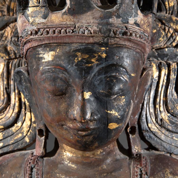 Bild 1 zu Objekt, Buddha Shakyamuni im F&uuml;rstenschmuck, Shan-Stil, 