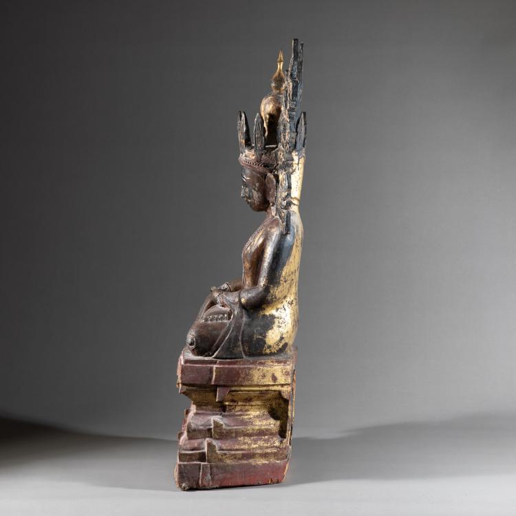 Bild 2 zu Objekt, Buddha Shakyamuni im F&uuml;rstenschmuck, Shan-Stil, 