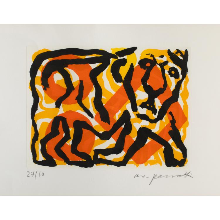 Hauptbild zu Objekt, 'L&ouml;we' aus der Folge 'Tierkreiszeichen', 1995, A. R. Penck, K-17 285