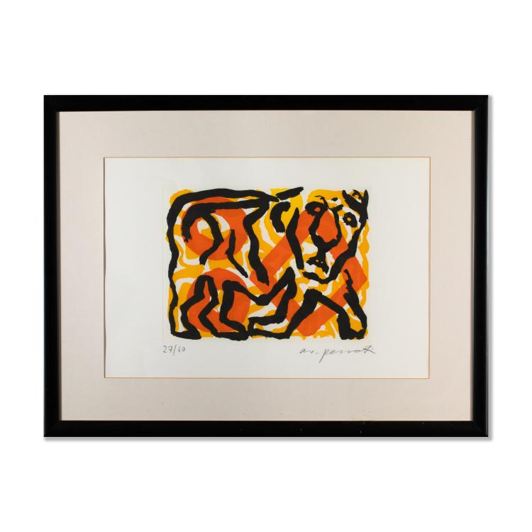 Bild 1 zu Objekt, 'L&ouml;we' aus der Folge 'Tierkreiszeichen', 1995, A. R. Penck, K-17 285