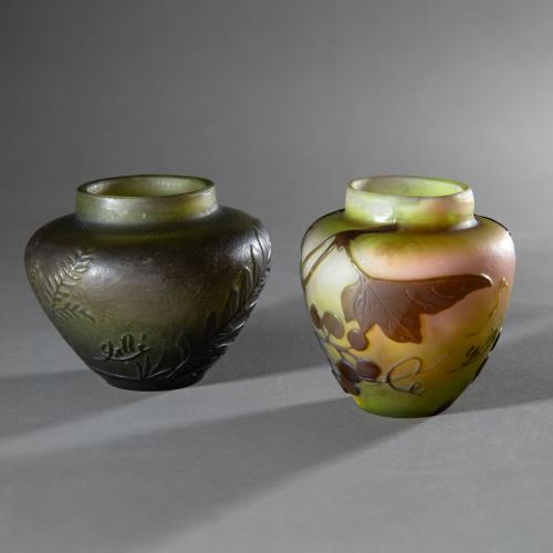Zwei kleine Vasen 'Fougères' und 'Vigne', 1908-20