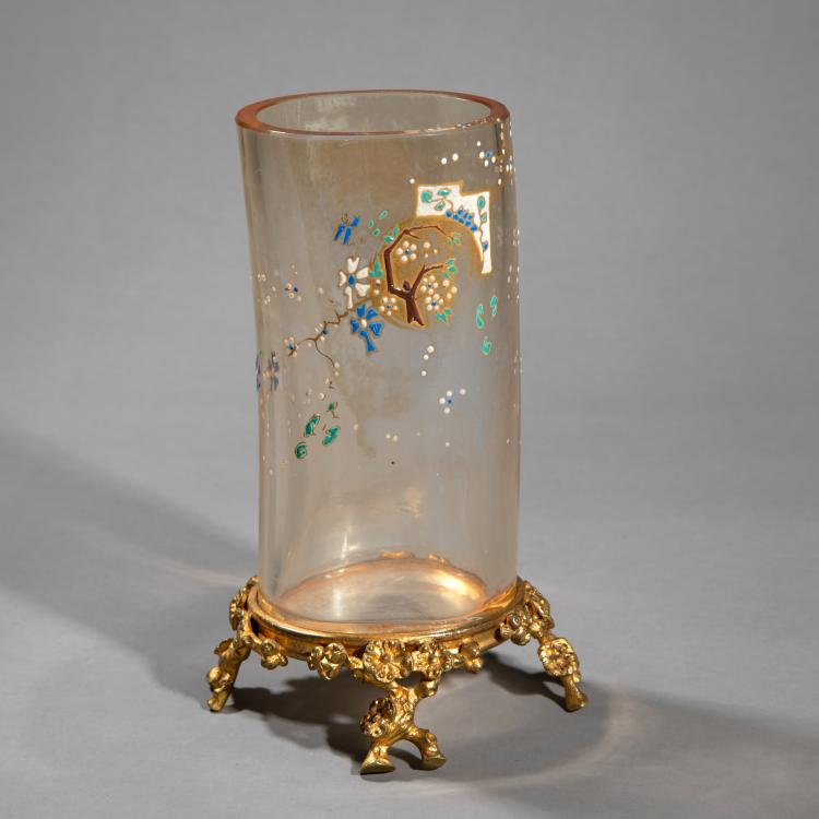 Hauptbild zu Objekt, Vase mit Bronzefu&szlig;, um 1885, Emile Gall&eacute;, Gall&eacute;, Nancy, K-17 152