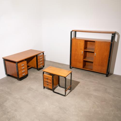 Schreibtisch, Schreibmaschinentisch und Schrank Modell Bocconi