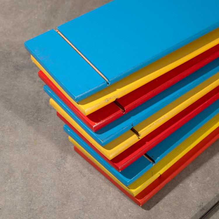 Bild 1 zu Objekt, 3 x colored ladder shelves from the 1950/60s, K-16O 35
