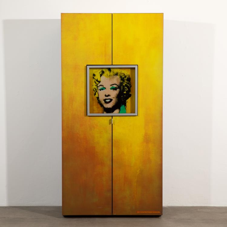 Bild 1 zu Objekt, Limitierter beleuchteter Barschrank Motiv 'Gold Marilyn Monroe', Andy Warhol, K-17 652