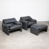 2 Lounge Sessel + Ottomane Modell Maralunga
