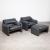 2 Lounge Sessel + Ottomane Modell Maralunga