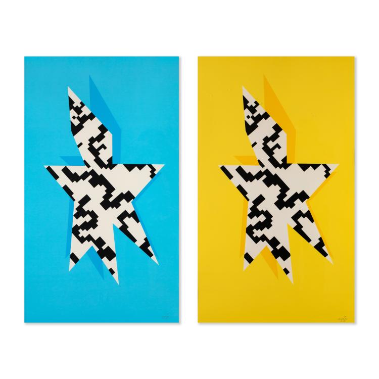 Hauptbild zu Objekt, 2 limitierte Serigraphien 'Star', 1989, Alessandro Mendini, K-17 568