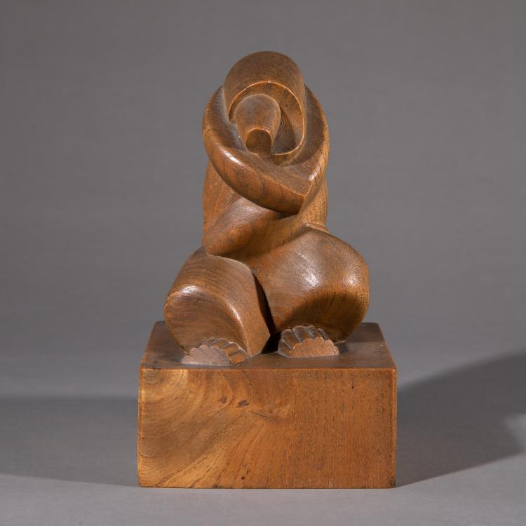 Bild 1 zu Objekt, Ohne Titel, Sitzender Affe (Mandrill), 1954, Schule von Zakopane, K-17 223