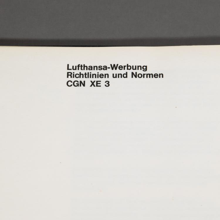Bild 6 zu Objekt, Lufthansa-Werbung. Richtlinien und Normen CGN XE 3, 1963, Otl Aicher, K-17 396