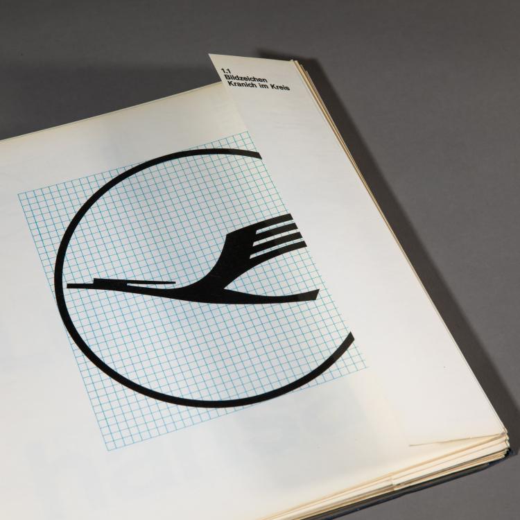 Bild 7 zu Objekt, Lufthansa-Werbung. Richtlinien und Normen CGN XE 3, 1963, Otl Aicher, K-17 396