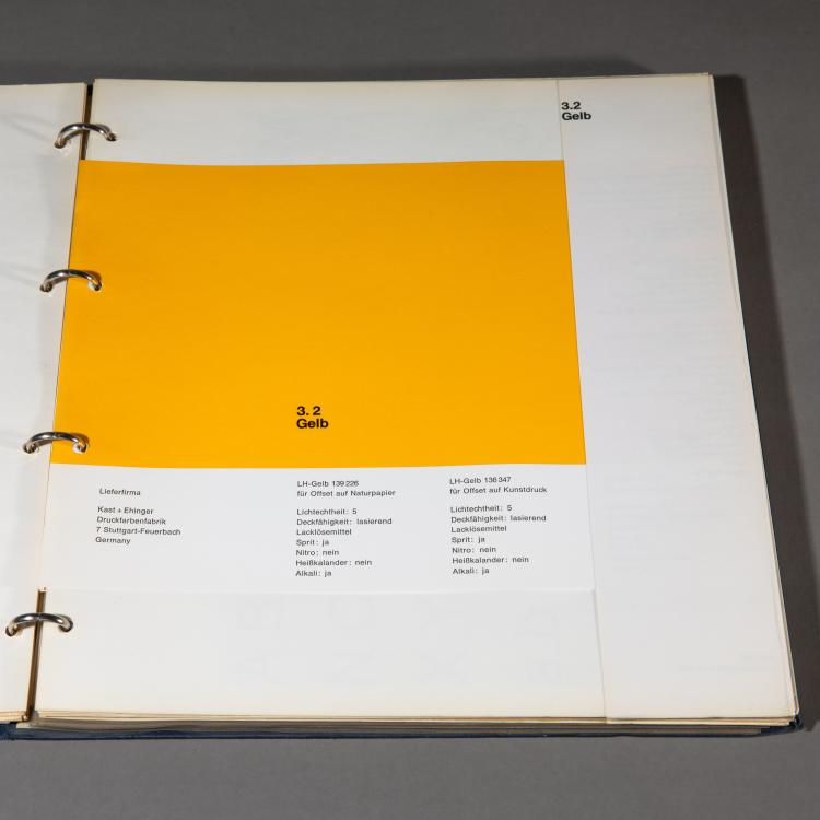 Bild 9 zu Objekt, Lufthansa-Werbung. Richtlinien und Normen CGN XE 3, 1963, Otl Aicher, K-17 396