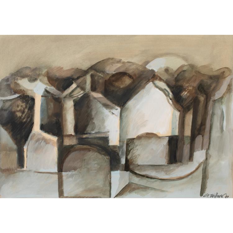 Bild 14 zu Objekt, 4 Arbeiten auf Papier, 1981-1987, K-17 325