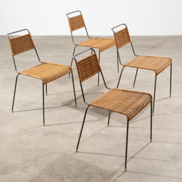 Bild 1 zu Objekt, 4 stacking chairs, Paul Schneider-Esleben, Wilde + Spieth, K-17 388
