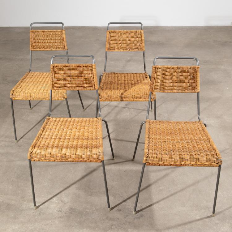 Bild 2 zu Objekt, 4 stacking chairs, Paul Schneider-Esleben, Wilde + Spieth, K-17 388