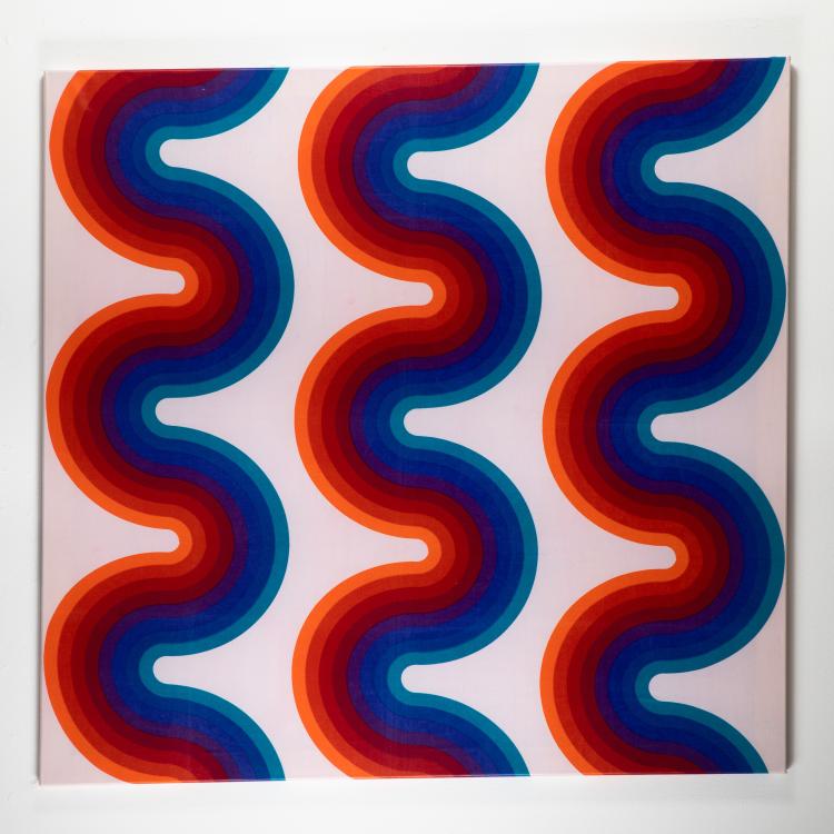 Bild 1 zu Objekt, Entwurfsmuster (Prototyp) Dekorationsstoff 'Curve', Verner Panton, Taunus Textildruck Oberursel, K-17 495