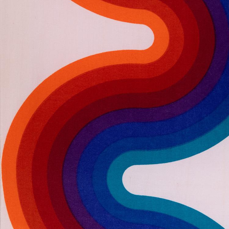 Bild 2 zu Objekt, Entwurfsmuster (Prototyp) Dekorationsstoff 'Curve', Verner Panton, Taunus Textildruck Oberursel, K-17 495