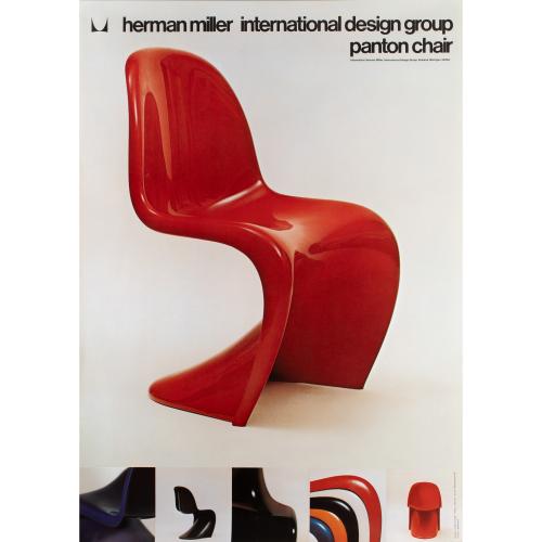 Plakat 'herman miller international design group. panton chair', ca. 1970