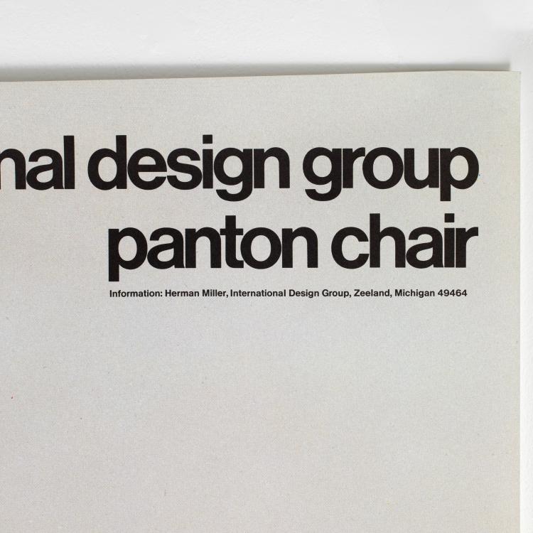 Bild 1 zu Objekt, Plakat 'herman miller international design group. panton chair', ca. 1970, Verner Panton, Herman Miller, International Design Group, Zeeland, Michigan (Publ.), K-17 498