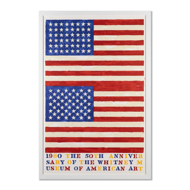 Bild 1 zu Objekt, 'Two Flags' (50th Anniversary of the Whitney Museum), 1980, Jasper Johns, Gemini G.E.L., Los Angeles (Publ.), K-17 278