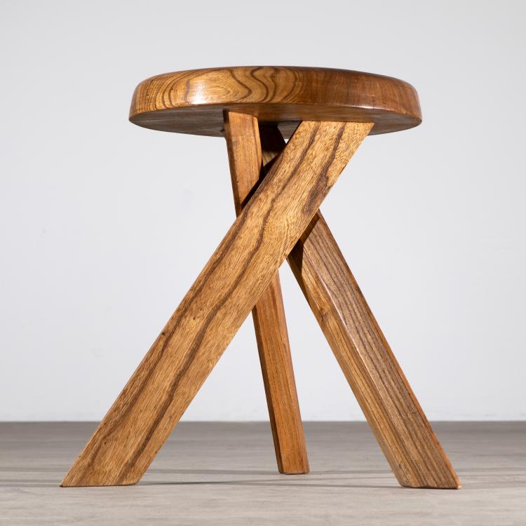 Bild 1 zu Objekt, Dreibeiniger Hocker Modell S 31, Pierre Chapo, K-17 446