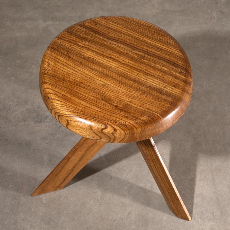 Bild 2 zu Objekt, Dreibeiniger Hocker Modell S 31, Pierre Chapo, K-17 446